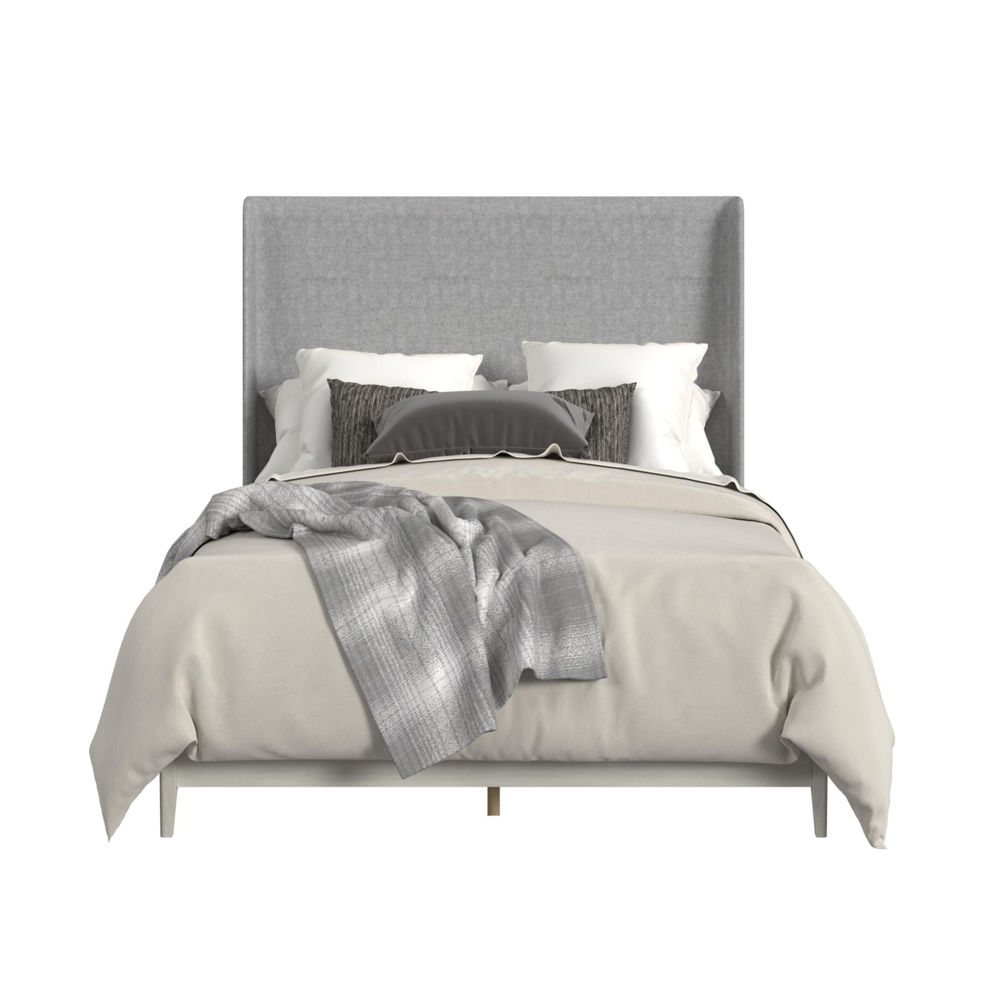 Westland King Upholstered Bed with Mirrored Dresser