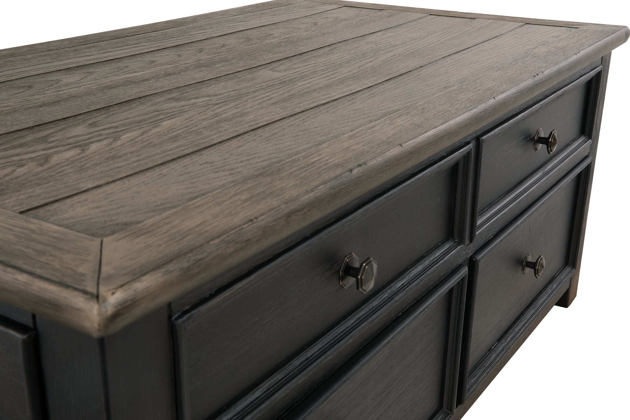 Tyler Creek Lift Top Coffee Table - Grayish Brown/Black