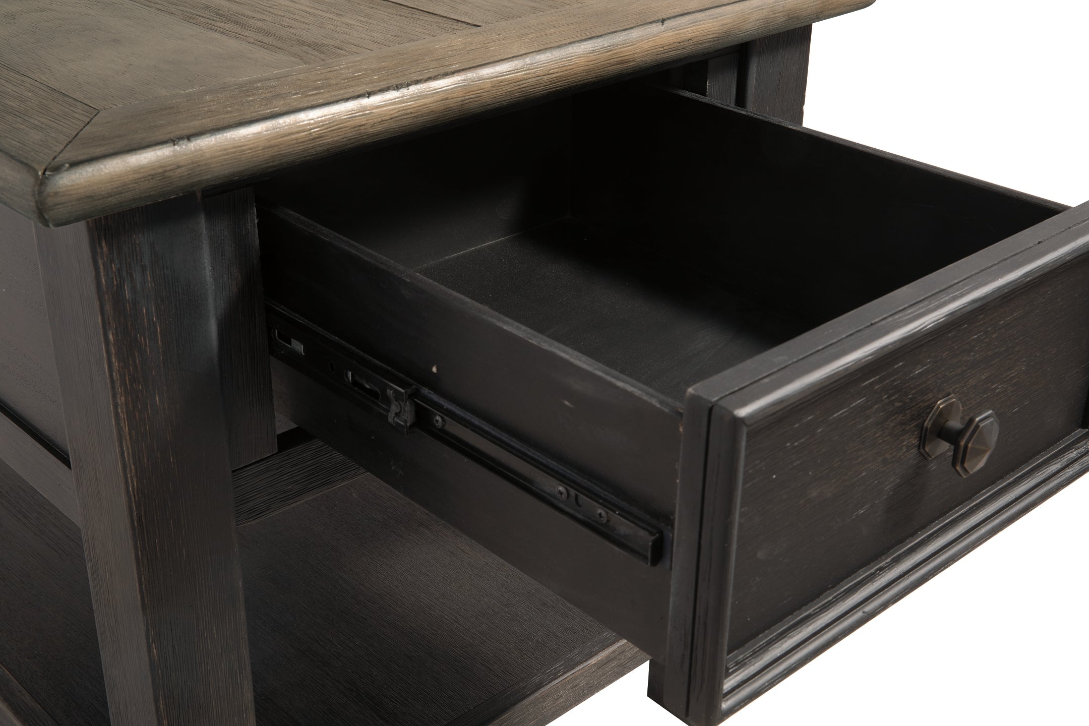 Tyler Creek End Table - Grayish Brown/Black