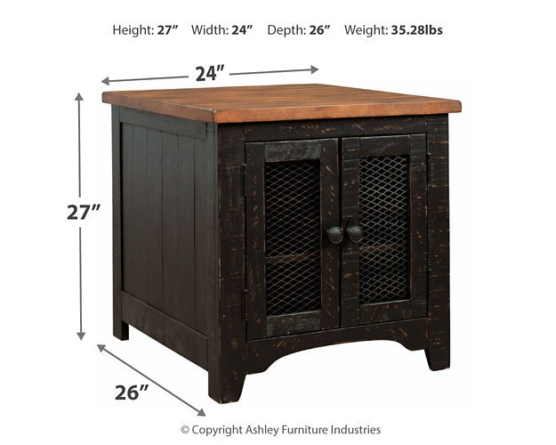 Valebeck End Table - Black/Brown