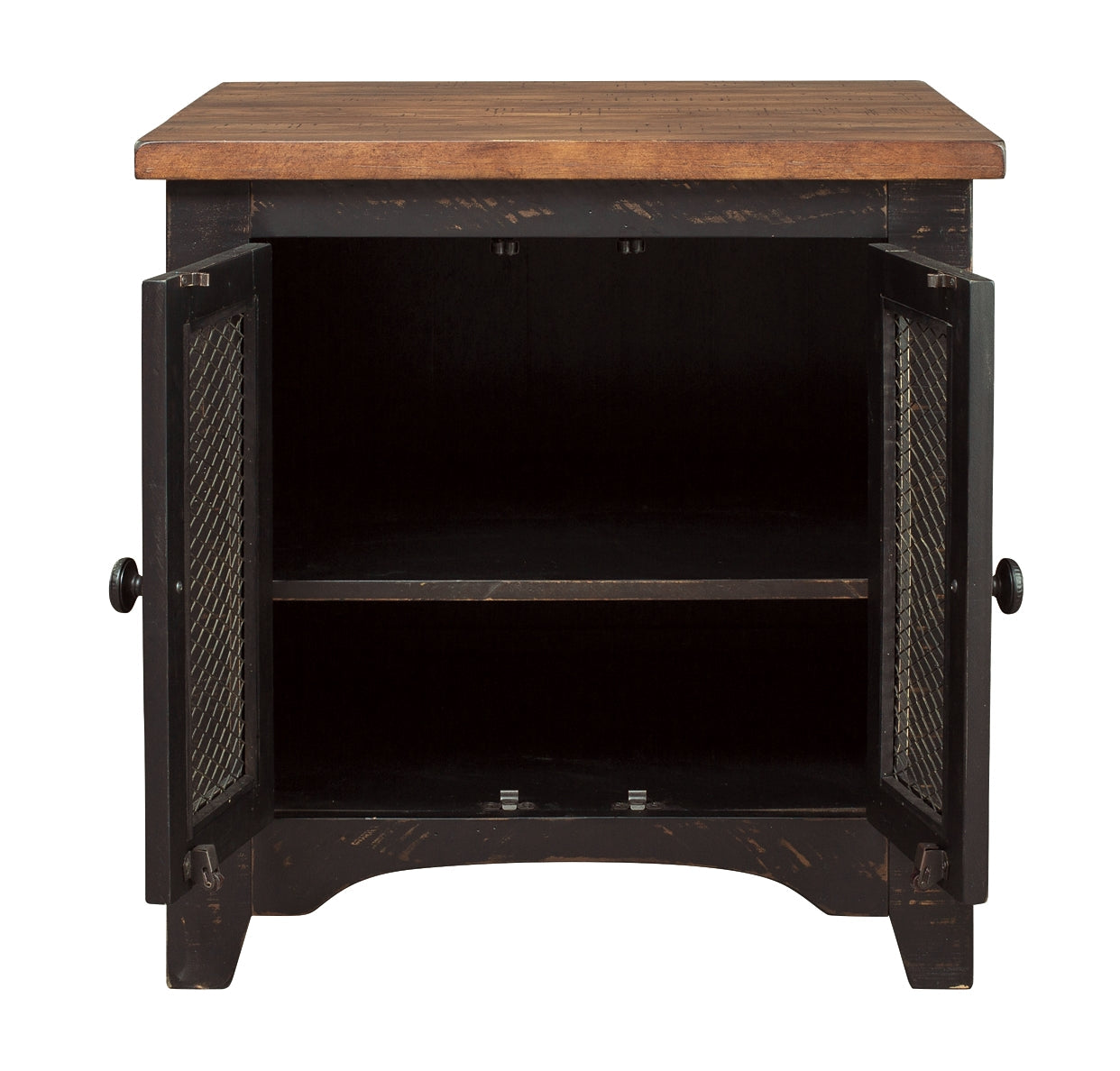 Valebeck End Table - Black/Brown