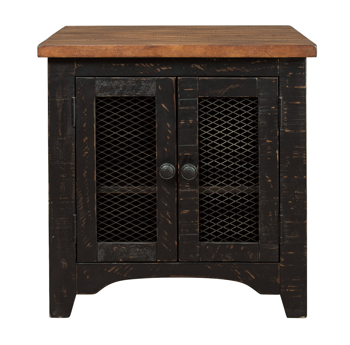 Valebeck End Table - Black/Brown