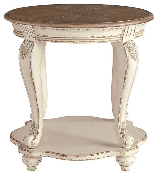Realyn End Table - White/Brown