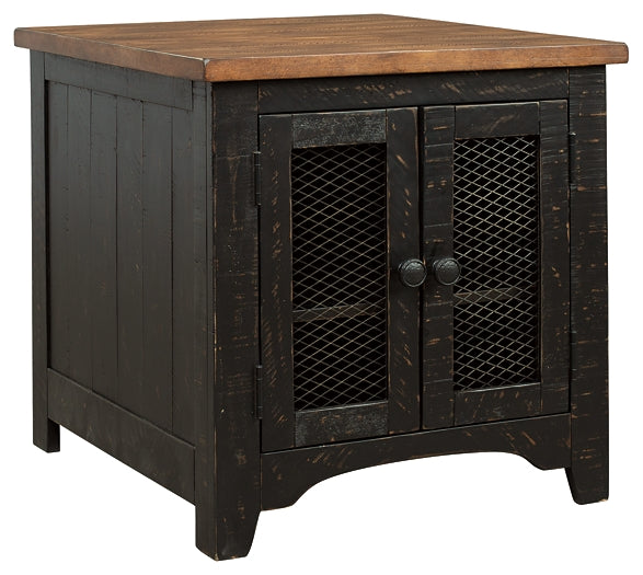 Valebeck End Table - Black/Brown