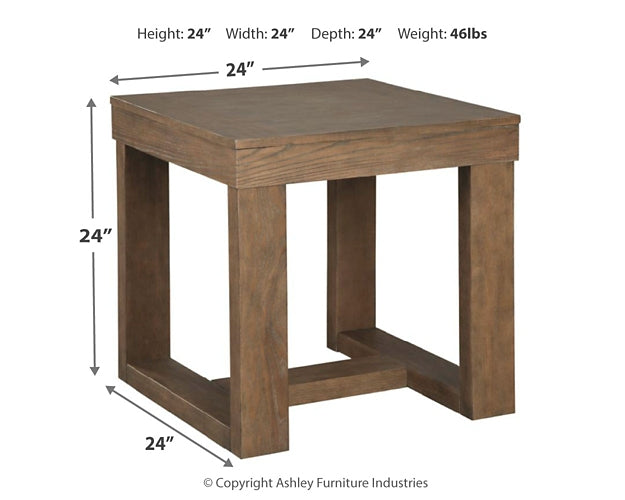 Cariton End Table - Gray