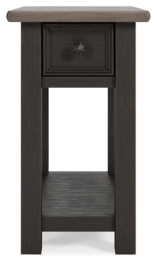 Tyler Creek Chairside End Table - Grayish Brown/Black