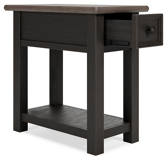 Tyler Creek Chairside End Table - Grayish Brown/Black