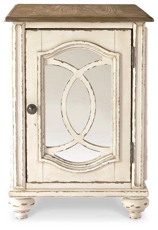 Realyn Chairside End Table - White/Brown