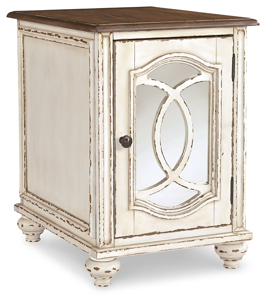Realyn Chairside End Table - White/Brown
