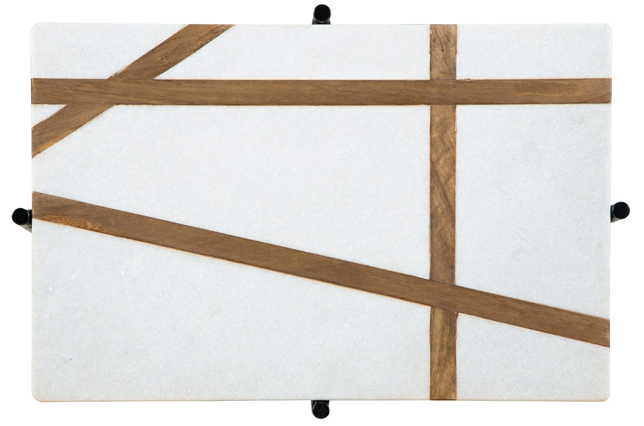 Braxmore Accent Table - White/Light Brown