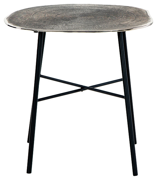 Laverford End Table - Chrome/Black