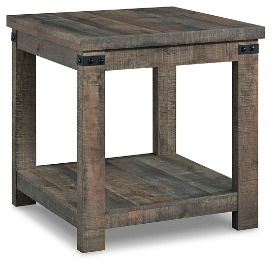 Hollum End Table - Rustic Brown