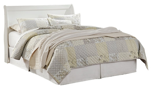 Anarasia Queen Sleigh Headboard Bed with Mirrored Dresser, Chest and Nightstand