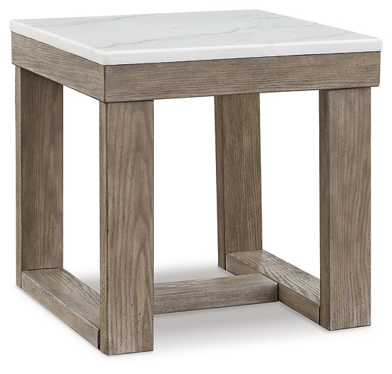 Loyaska End Table - Brown/Ivory
