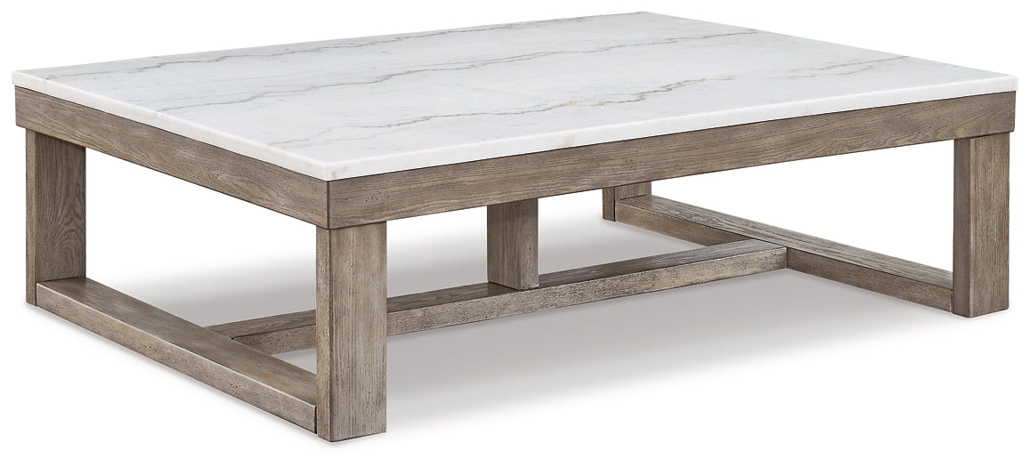 Loyaska Coffee Table - Brown/Ivory