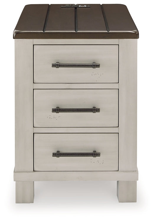 Darborn Chairside End Table - Gray/Brown