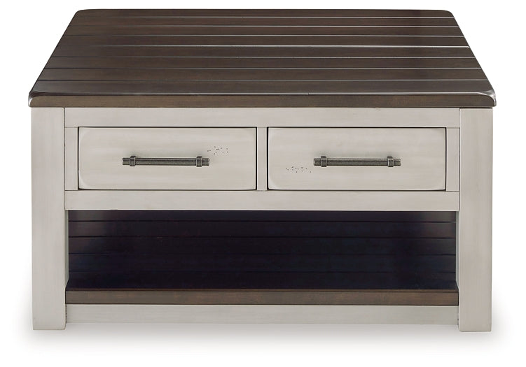 Darborn Lift Top Coffee Table - Gray/Brown
