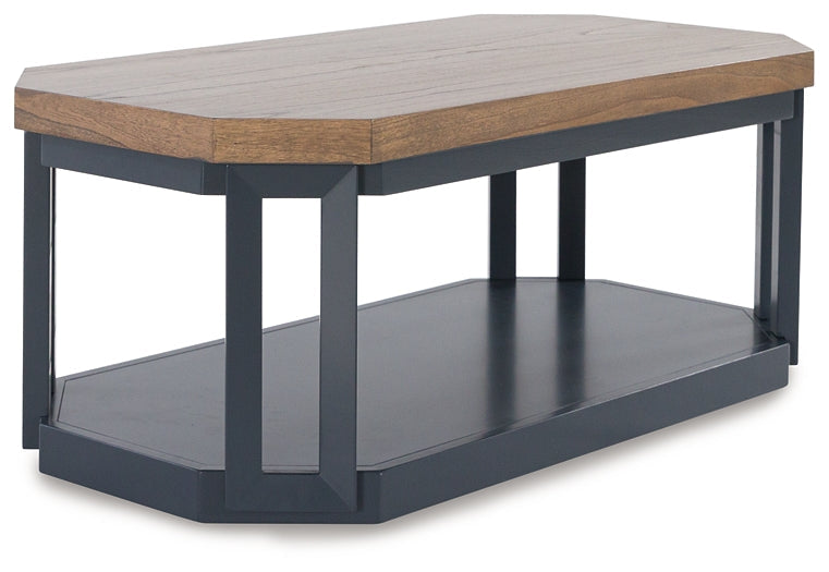 Landocken 3-Piece Table Set - Brown/Blue