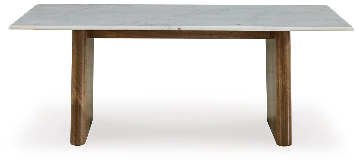 Isanti Coffee Table - Light Brown/White