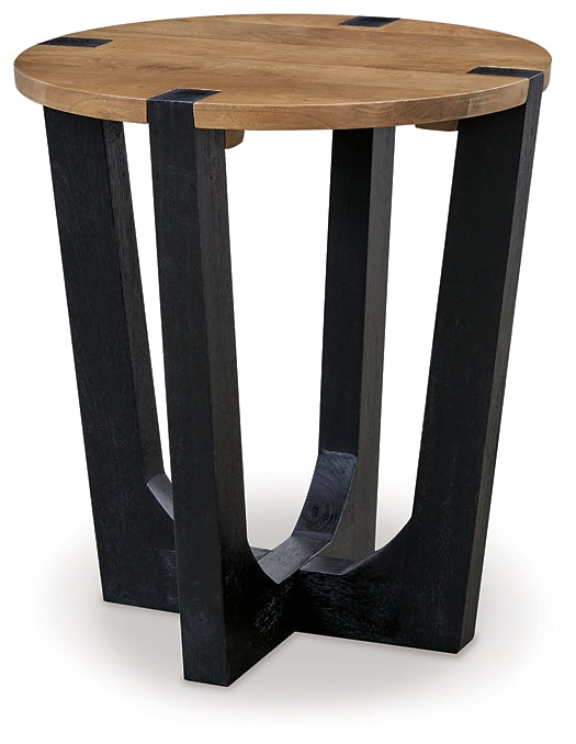 Hanneforth End Table - Brown/Black