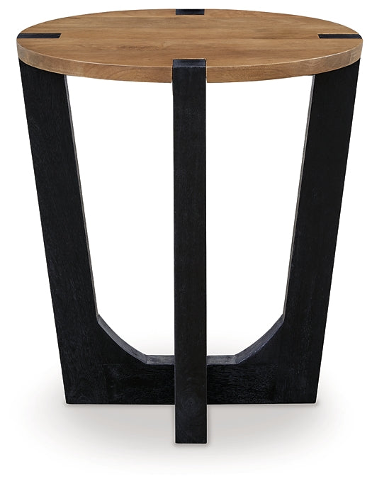 Hanneforth End Table - Brown/Black