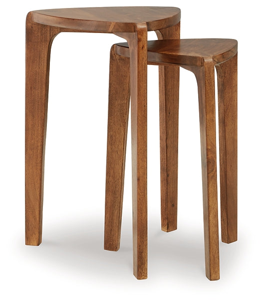 Brynnleigh 2-Piece Accent Table Set - Medium Brown