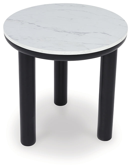 Xandrum 3-Piece Table Set - Black/White