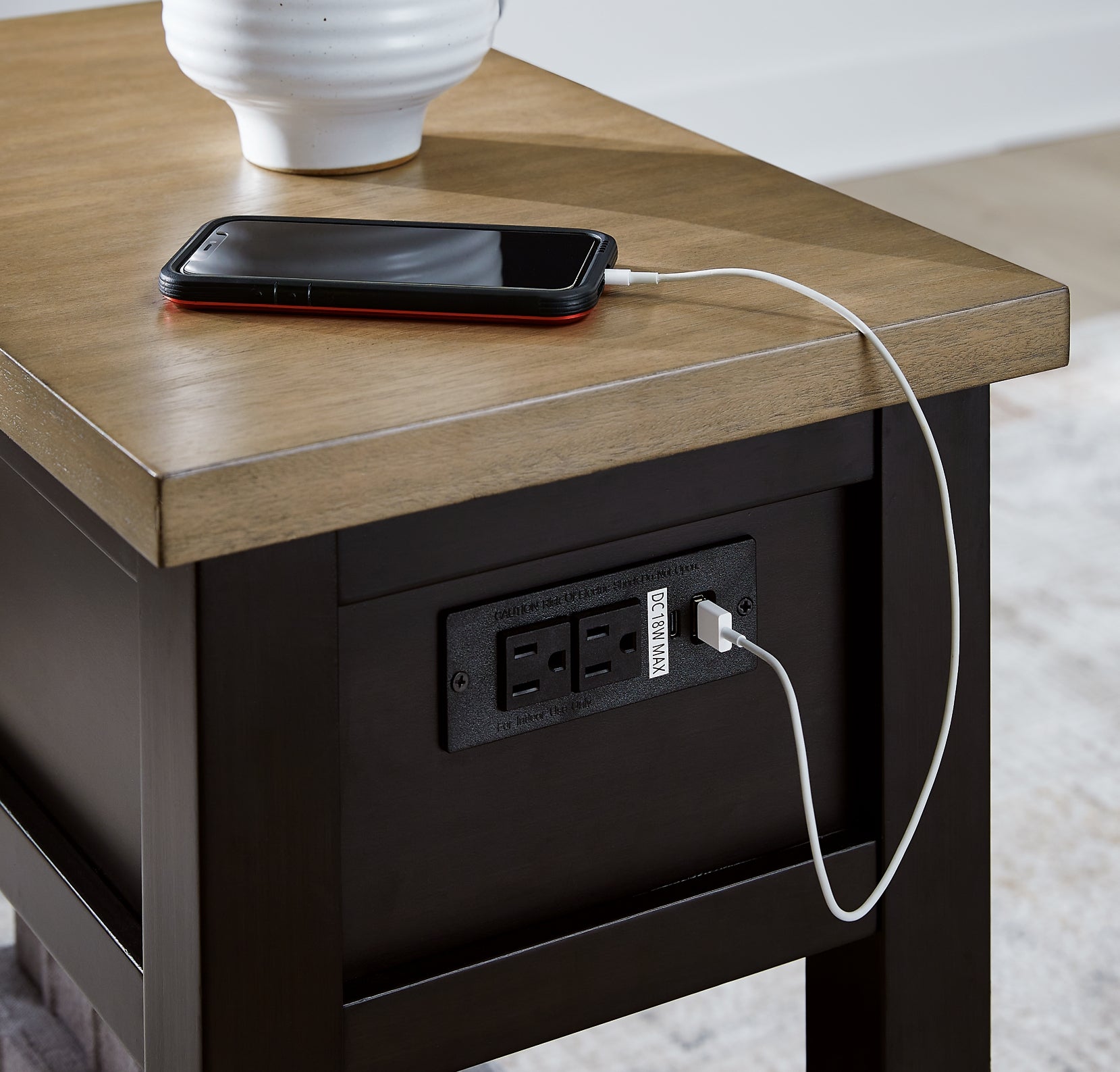 Drazmine Chairside End Table - Brown