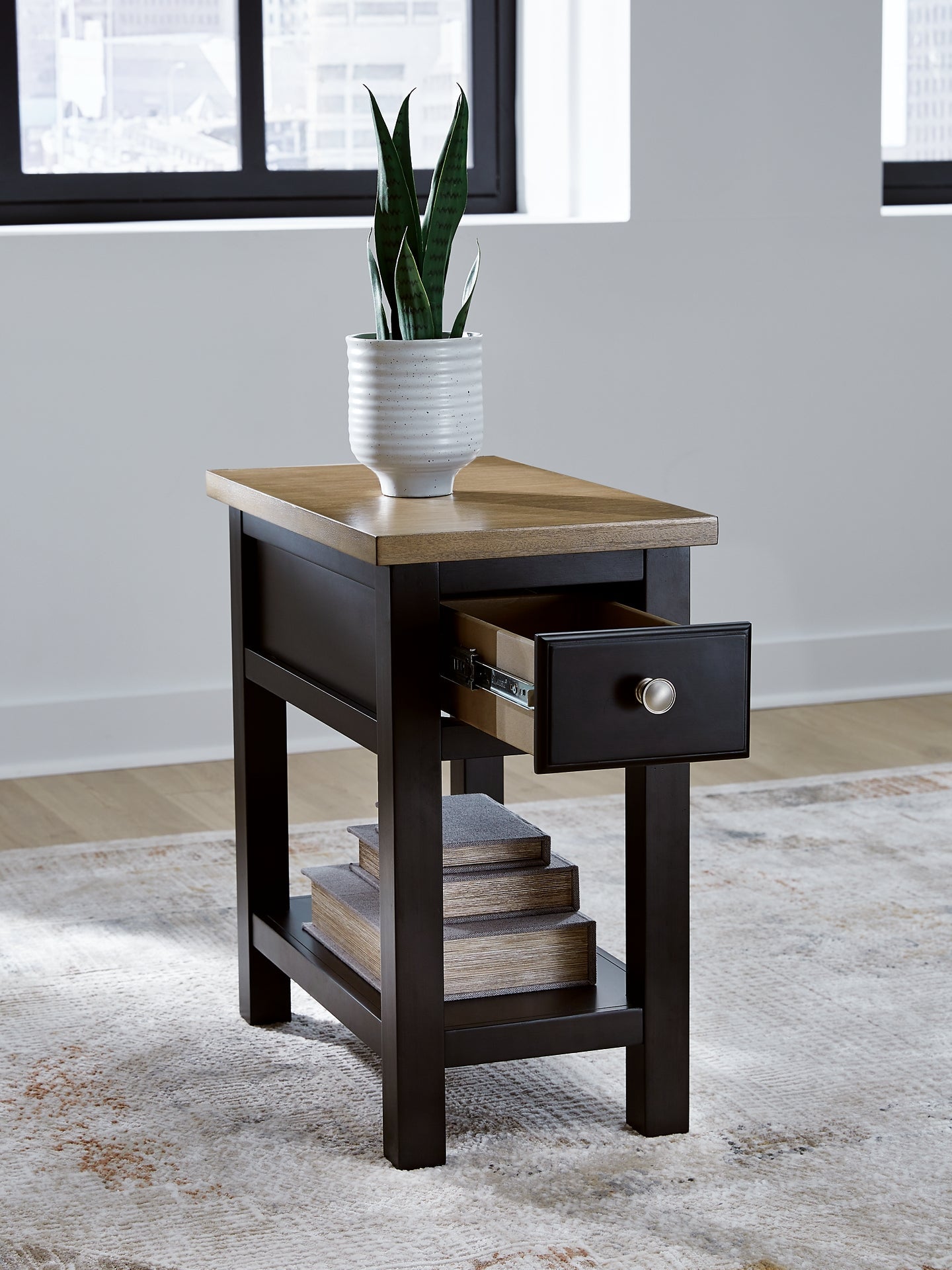 Drazmine Chairside End Table - Brown