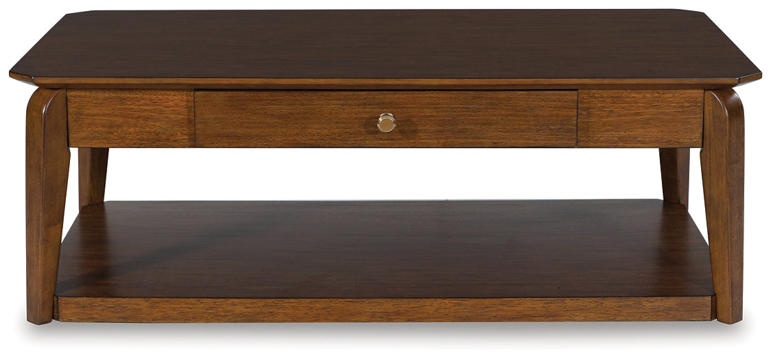 Trenmour Coffee Table - Medium Brown