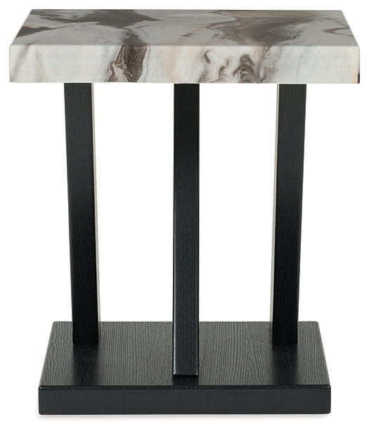Cendill 3-Piece Table Set - Dark Brown/White/Black