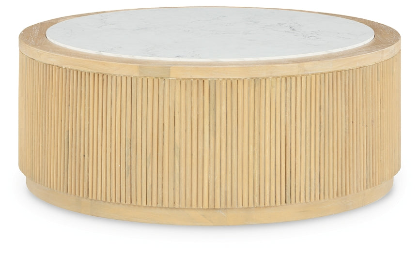 Camdill Coffee Table - Light Brown/White
