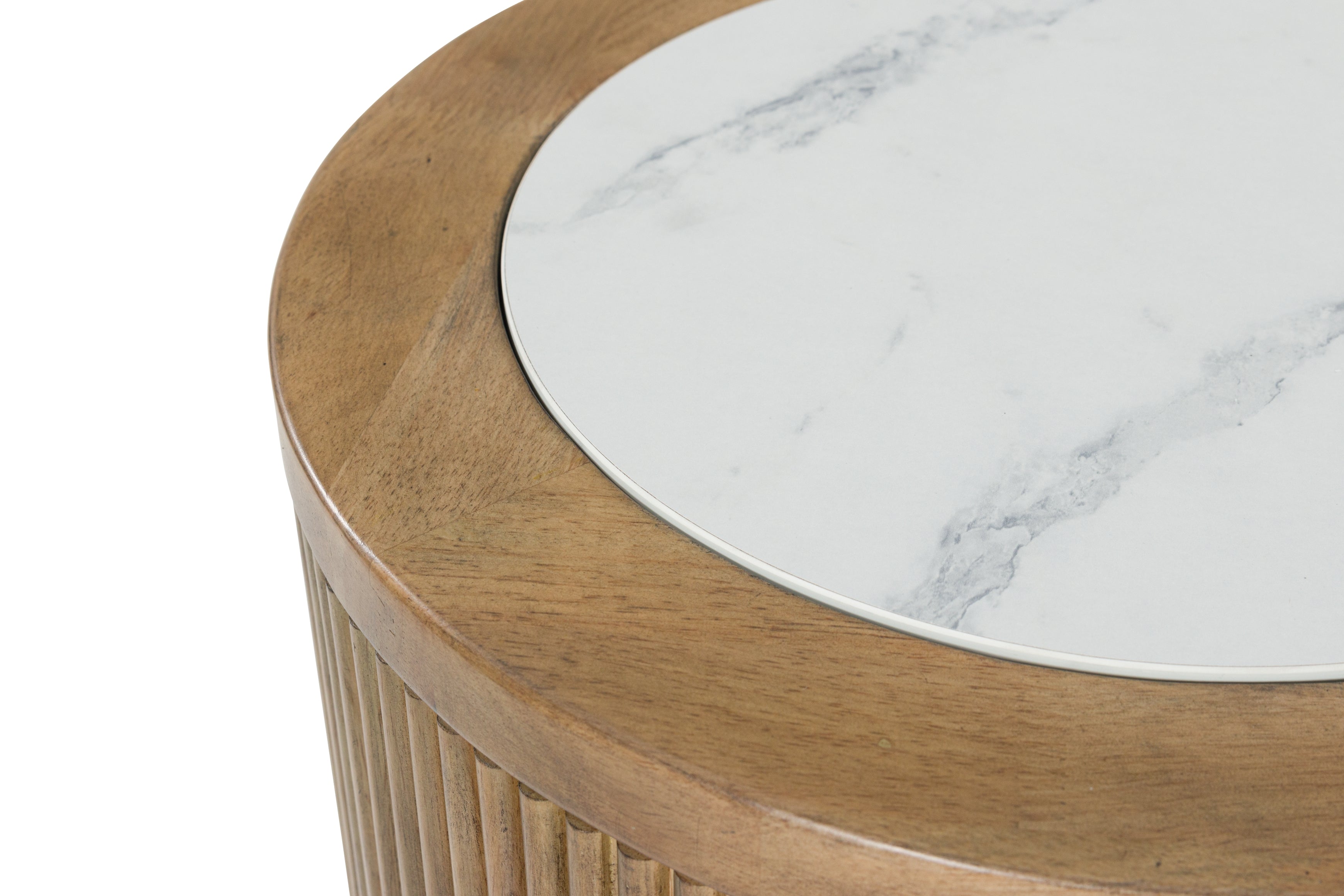 Camdill End Table - Light Brown/White