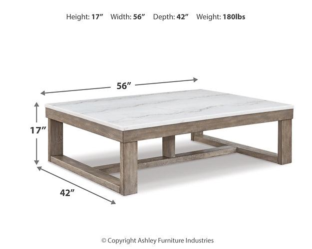Loyaska Coffee Table - Brown/Ivory