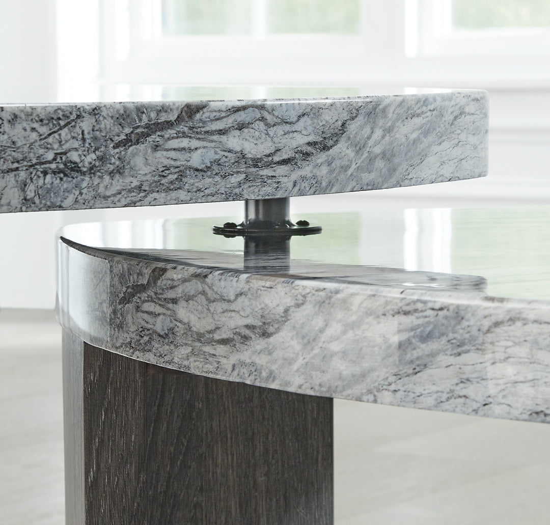 Surmour Stacked Coffee Table - Gray/Brown