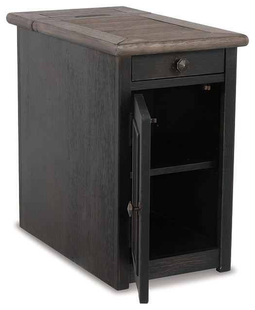 Tyler Creek Chairside End Table - Grayish Brown/Black