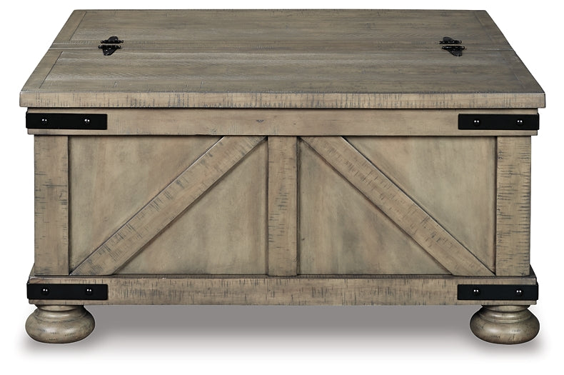 Aldwin Coffee Table with Storage - Gray