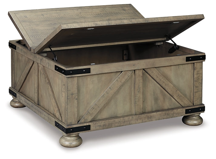 Aldwin Coffee Table with Storage - Gray