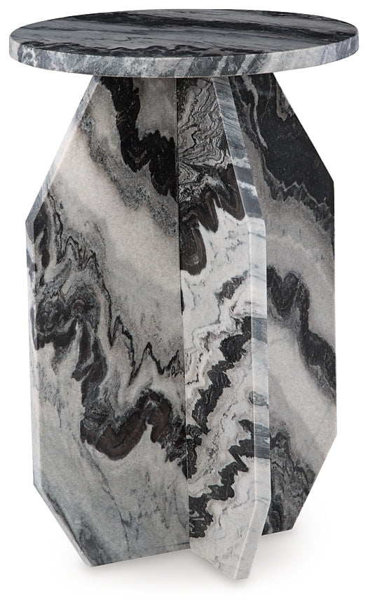 Wrenlane Accent Table - Black/White/Taupe