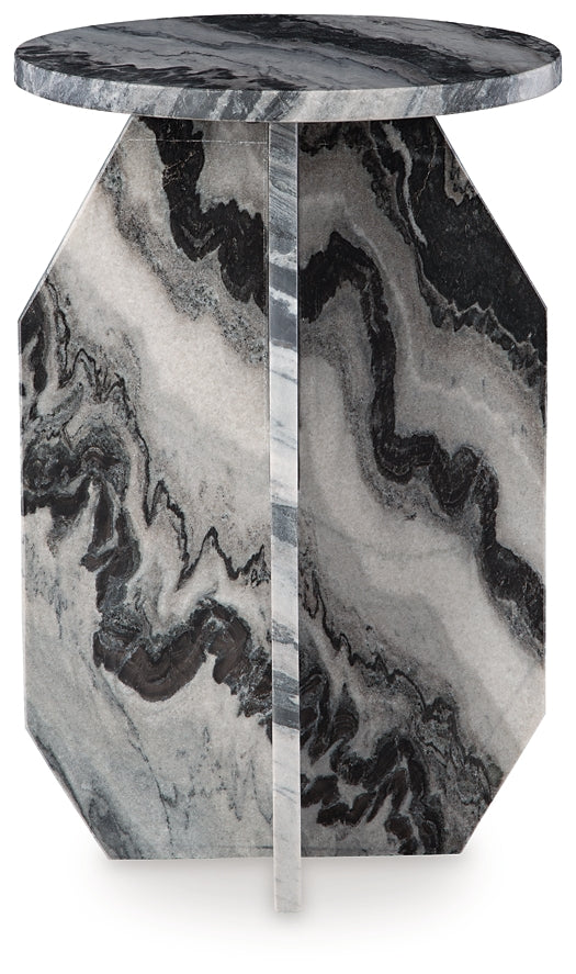 Wrenlane Accent Table - Black/White/Taupe