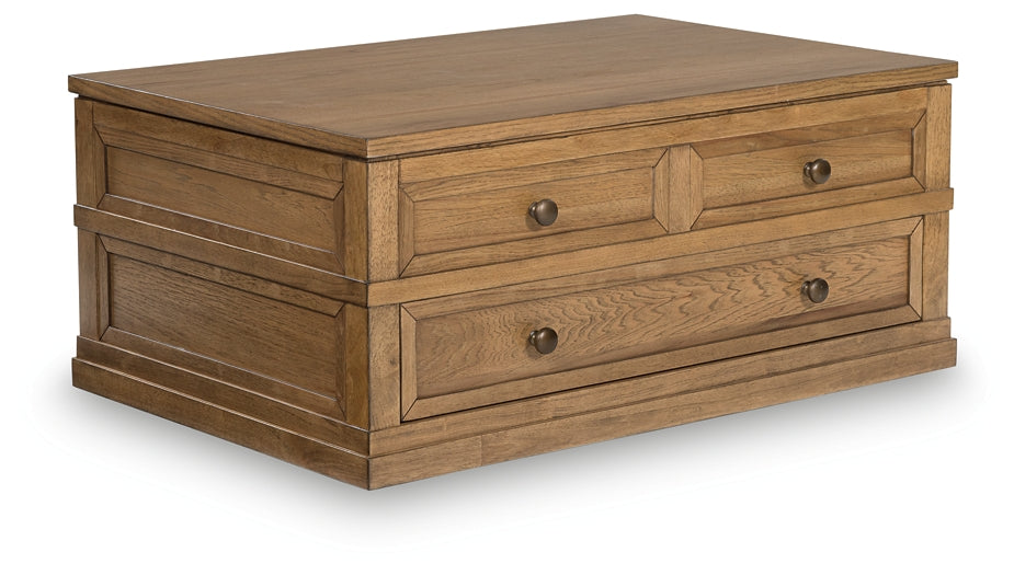 Sharlance Lift Top Coffee Table - Light Brown