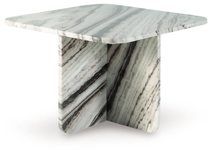 Baretton Accent Coffee Table - Black/White/Taupe