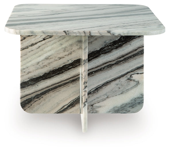 Baretton Accent Coffee Table - Black/White/Taupe
