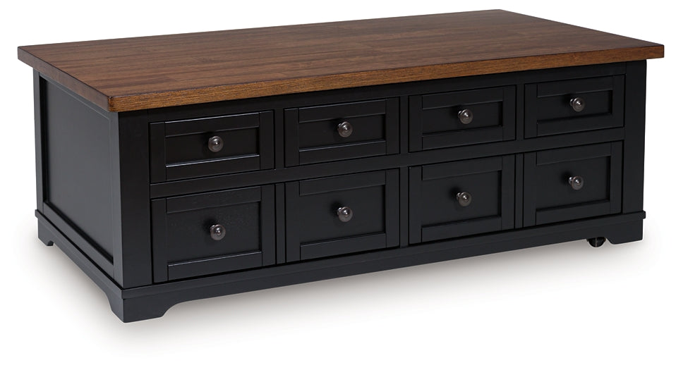 Wildenauer Lift Top Coffee Table - Brown/Black