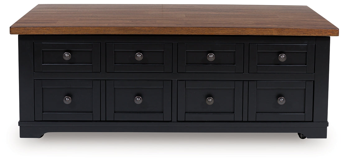 Wildenauer Lift Top Coffee Table - Brown/Black