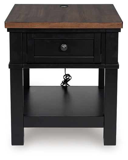 Wildenauer End Table - Brown/Black