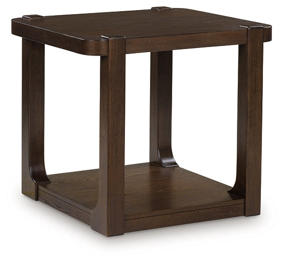 Breckington End Table - Dark Brown