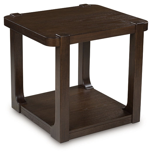 Breckington End Table - Dark Brown