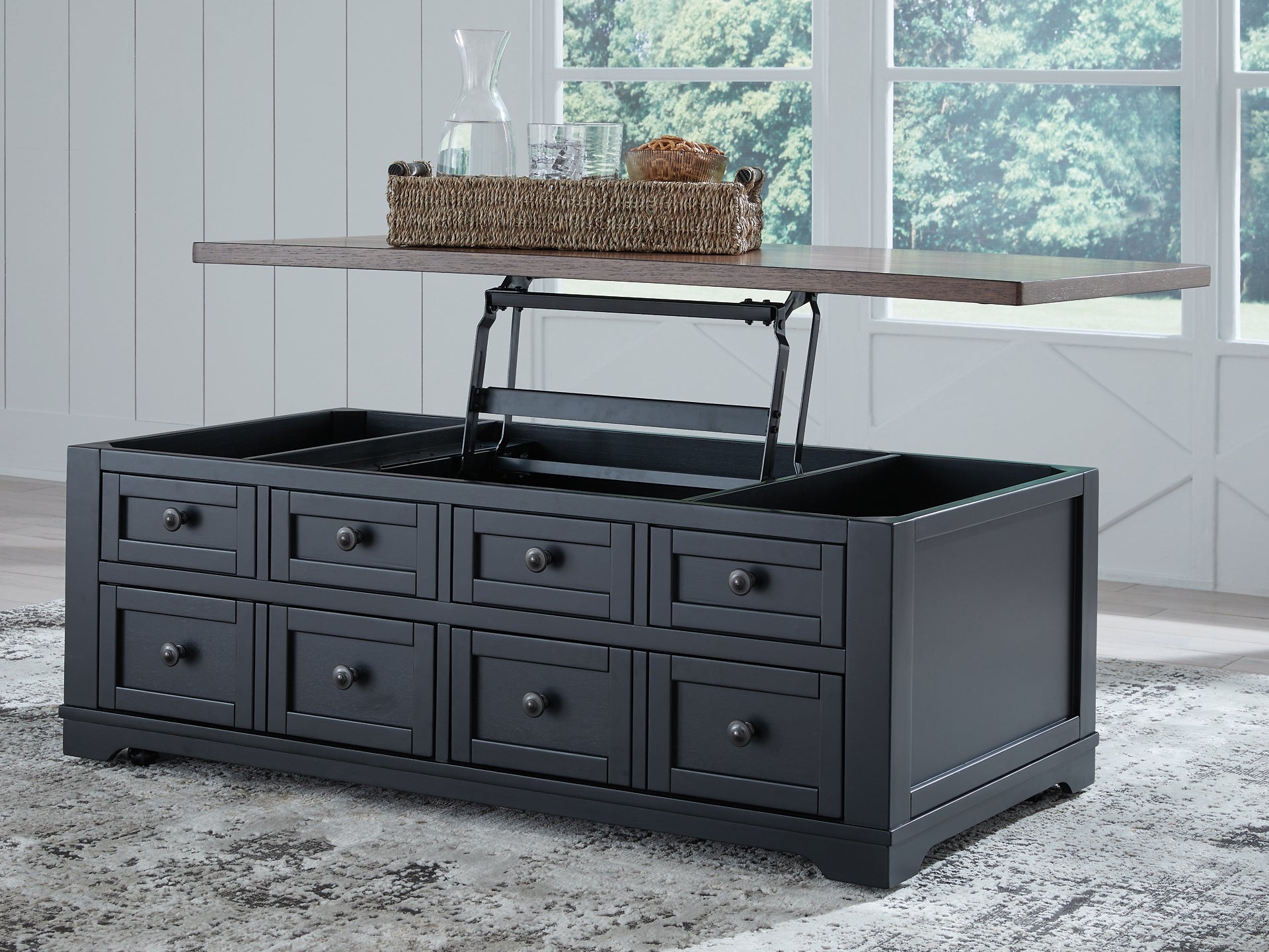 Wildenauer Lift Top Coffee Table - Brown/Black