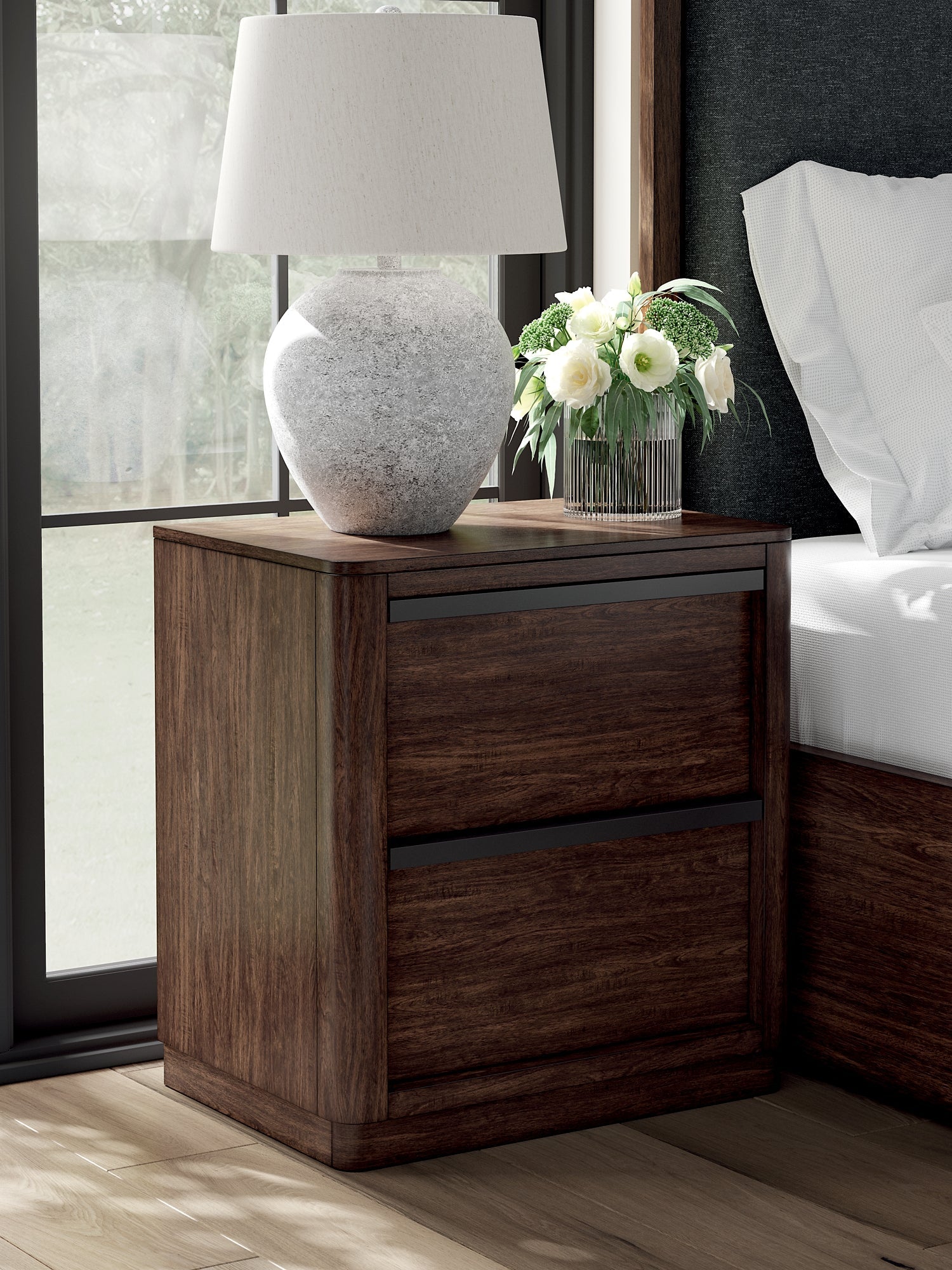 Dilenno Two Drawer Night Stand